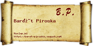 Barát Piroska névjegykártya