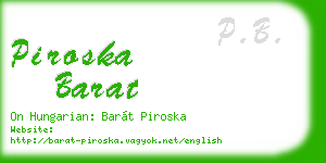 piroska barat business card