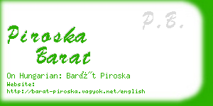 piroska barat business card